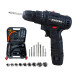 Professional Power Drill Cordless Drill Box Screw Driver Electric Portable Tools Set Lithium Battery 12V Charged Drills