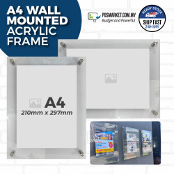 Acrylic Wall Frame A4 (21 x 29.7 cm) Picture Postcard Poster Wall Mount Acrylic Wall Frame A4 (21 x 29.7 cm) Picture Postcard Poster Wall Mount