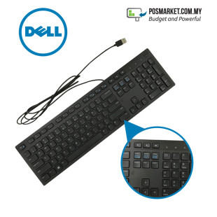 New DELL USB Wired Keyboard for PC Laptop Tablet