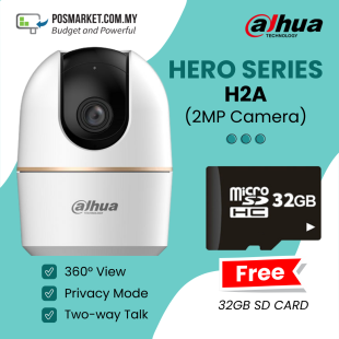 Dahua Hero Series H2A 2MP with 32GB SD Card Smart Motion Tracking Human Detection CCTV Wireless IP Camera