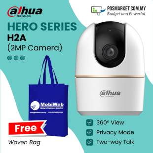 Dahua Hero Series H2A 2MP Smart Motion Tracking Human Detection CCTV Wireless IP Camera Free Woven Bag