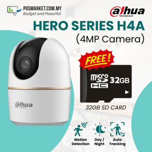 Dahua Hero Series H4A 4MP with 32GB SD Card Smart Motion Tracking Human Detection CCTV Wireless IP Camera