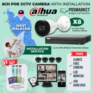 8CH POE CCTV Complete Installation Bundle (Dahua)