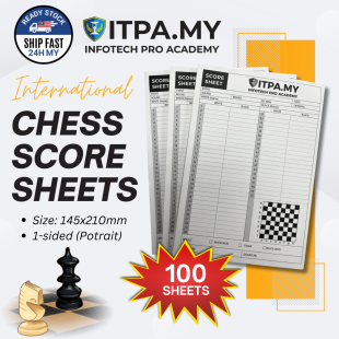 International Chess Score Sheets 100 Games 50 Chess Moves