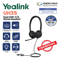 Yealink UH35 Dual Wired Headset USB-C/A Yealink UH35 Dual Wired Headset USB-C/A