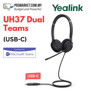 Yealink UH37 Dual Microsoft Teams USB Wired Headset USB-C