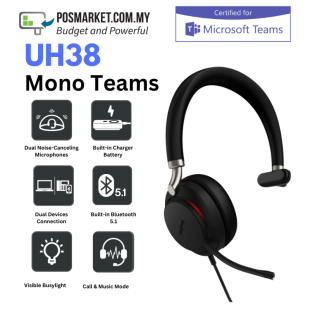 Yealink UH38 Mono Microsoft Teams USB Wired Headset