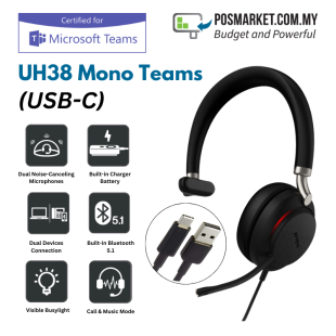 Yealink UH38 Mono Microsoft Teams USB-C Wired Headset