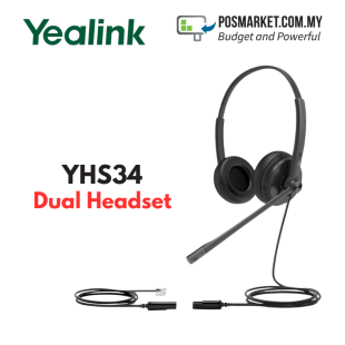 Yealink YHS34 Dual Wideband Headset For Yealink IP-Phone (Leather Cushion)
