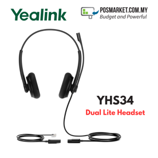 Yealink YHS34 Dual Lite Wideband Headset For Yealink IP-Phone (Formy Cushion)