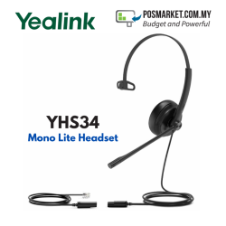Yealink YHS34 Mono Lite Wideband Headset For Yealink IP-Phone (Formy Cushion) Yealink YHS34 Mono Lite Wideband Headset For Yealink IP-Phone (Formy Cushion)