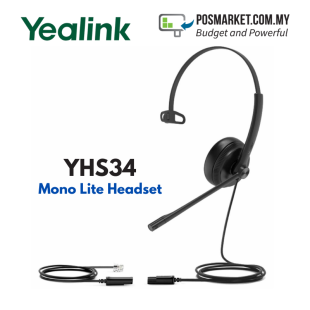 Yealink YHS34 Mono Lite Wideband Headset For Yealink IP-Phone (Formy Cushion)