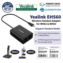 Yealink EHS60 Wireless Headset Adapter for WH62, WH63 Yealink EHS60 Wireless Headset Adapter for WH62, WH63