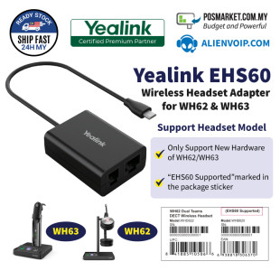 Yealink EHS60 Wireless Headset Adapter for WH62, WH63