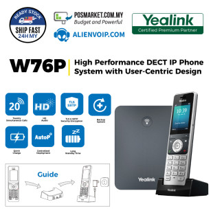 Yealink W76P High Performance DECT IP Phone System with User-Centric Design