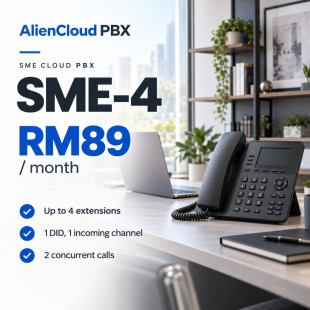 AlienCloud PBX SME-4 – Cloud PBX Plan for Up to 4 Extensions AlienCloud PBX SME-4 – Cloud PBX Plan for Up to 4 Extensions