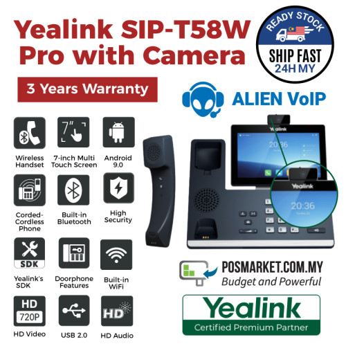 Yealink SIP-T58W Pro IP Phone With Camera