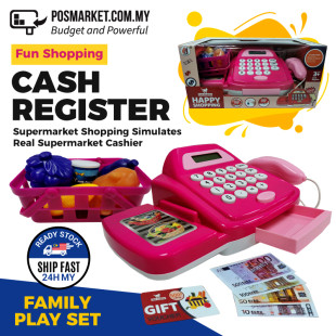 Kids Education Toys Cash Register Cashier Pretend Play Shopping Girl Gift Mainan Cashier budak local stock