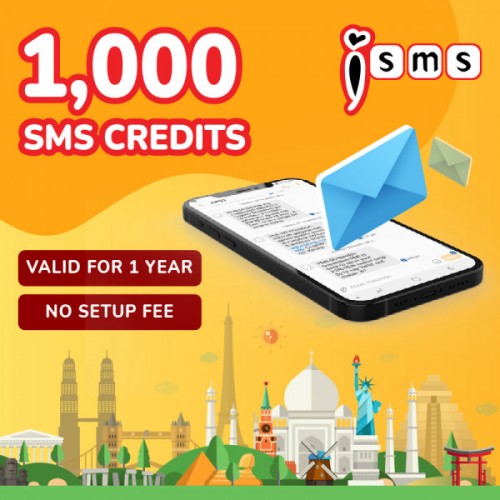 1,000 iSMS Credits