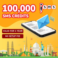 100,000 iSMS Credits