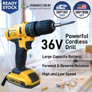Professional Power Drills Portable Power Craft Cordless Battery Hammer Drill Driver 36V Tool Set Ready Stock