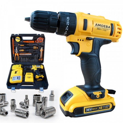 Professional Power Drills Portable Power Craft Cordless Battery
