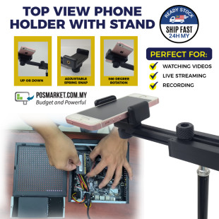 POSMarket Top View Phone Holder with Stand for Live Streaming Recording video 360 Degree Rotation Adjustable