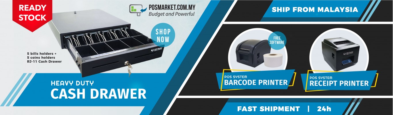 e-Market POS System Cash Drawer Thermal Receipt Printers