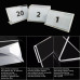 Mini Acrylic Table Numbering Display Holder Name Card Price Tag Label Transparent Stand Set E (41-50)