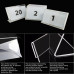 Mini Acrylic Table Numbering Display Holder Name Card Price Tag Label Transparent Stand Set D (31-40)