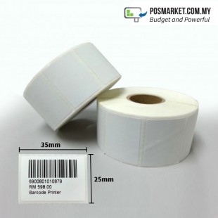 Thermal Barcode Label 35mmx25mm Stock Label Sticker POS System Barcode Label Product Sticker POSMarket