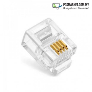 100 Pcs RJ9 Connector Telephone 4 pins Malaysia Stock