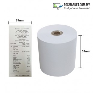 10 rolls Thermal Receipt Paper Roll 57x 50mm POS Cash Register Common Thermal Receipt Printer POSMarket 