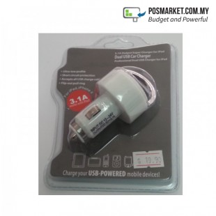 Dual Car USB Charger Input Voltage 12-24 DC Malaysia Stock