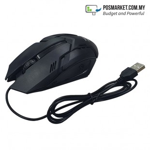 Wired USB Mouse 1200 DPI Optical Tracking for PC Mac Laptop POSMarket BizCloud Malaysia Ready Stock