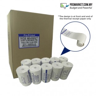 1 Box Thermal Receipt Paper 80mm x27m contain 100 rolls for Common Receipt Printer POSMarket 